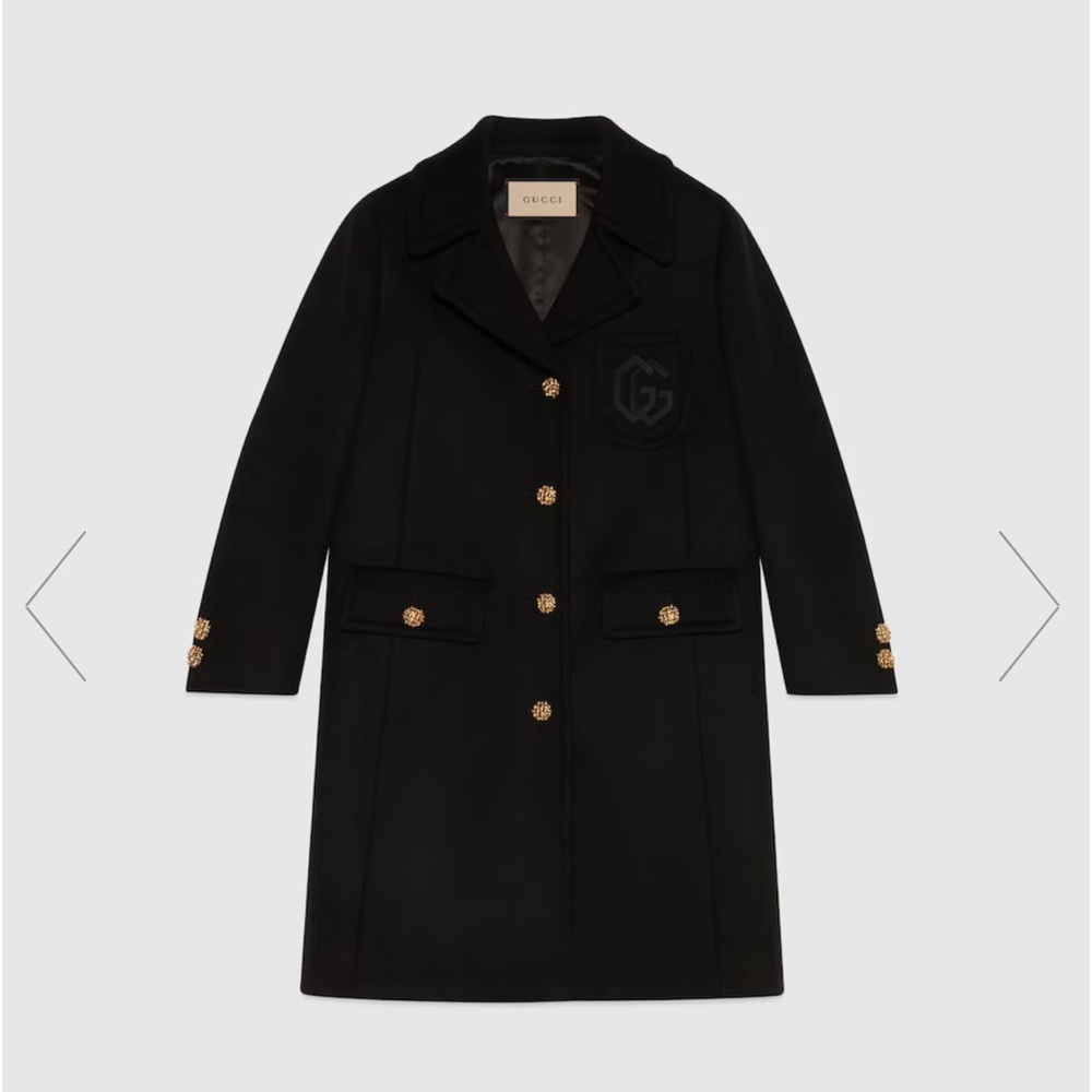 GUCCI Embellished wool coat